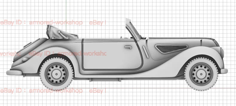 3D Printed 1/72 World War II 328 Convertible Sedan Unpainted 07FC0E-D4 - KOEEK