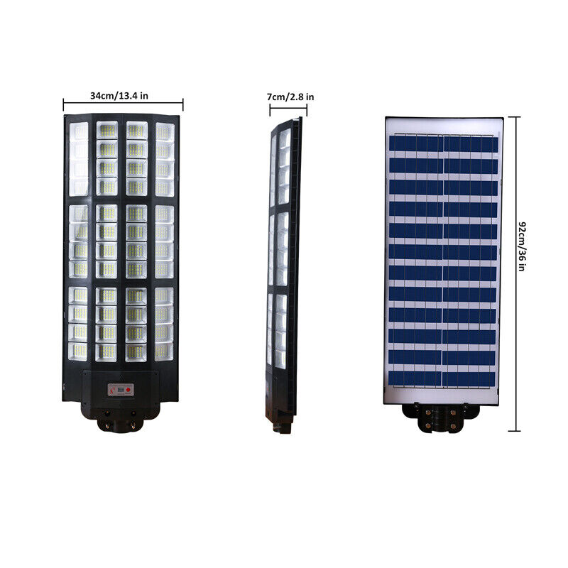 ny udendørs kommerciel 10000000LM LED Solar gadelys Dusk-to-Dawn vejlampe+stang