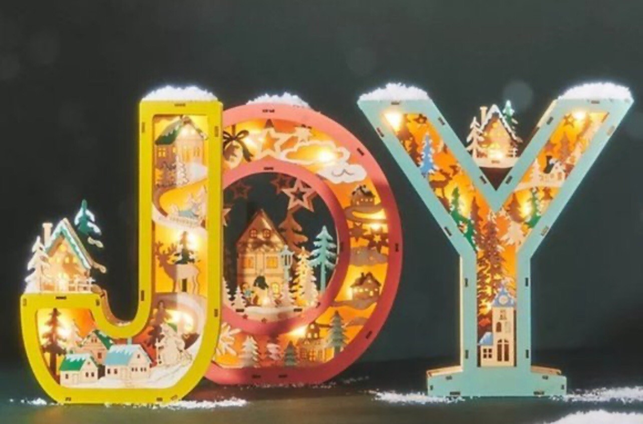Anthropologie Wonderland Scene Monogram Light-Up Holiday Decoration Letter M ANTHROPOLOGIE - KOEEK