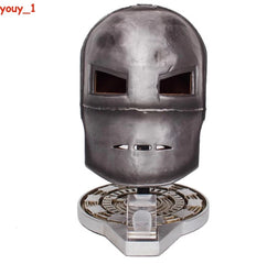 First Generation 1:1 Iron Man MK1 Full Metal Helmet Wearable Ornaments W/Base 07FC0E-D4 - KOEEK