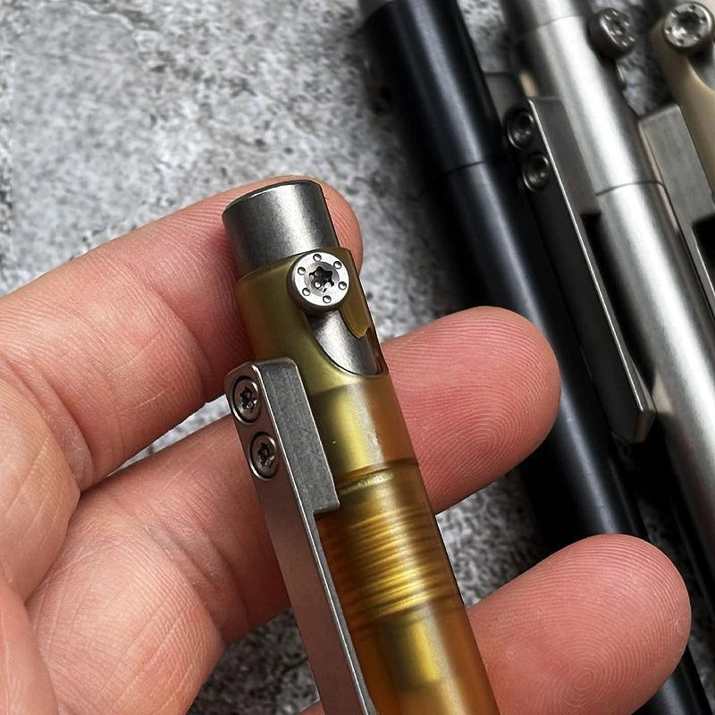 PEI PEEK POM Titanium Ballpoint Pen Signature Writing Pocket Pen Business Office 07FC0E-D4 - KOEEK