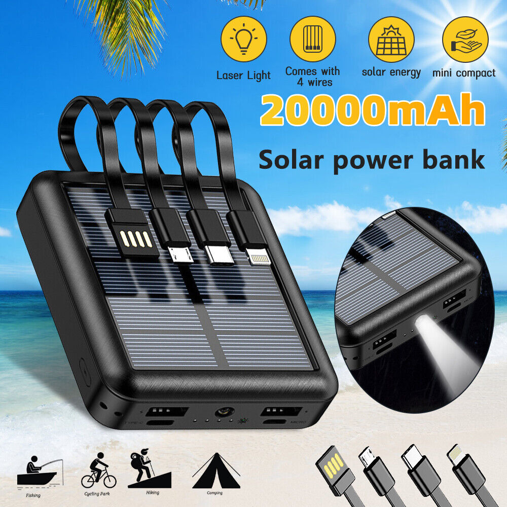 ny Bærbar 100W USB Folde Solpanel Oplader Solar Power Bank til mobiltelefon USA