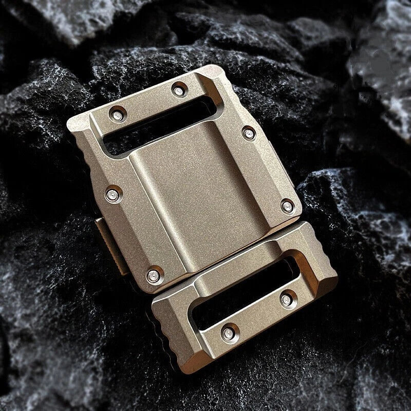 1PC Titanium Tactical Waist Lead Universal Quick Strip Mountaineering Outer Belt 07FC0E-D4 - KOEEK