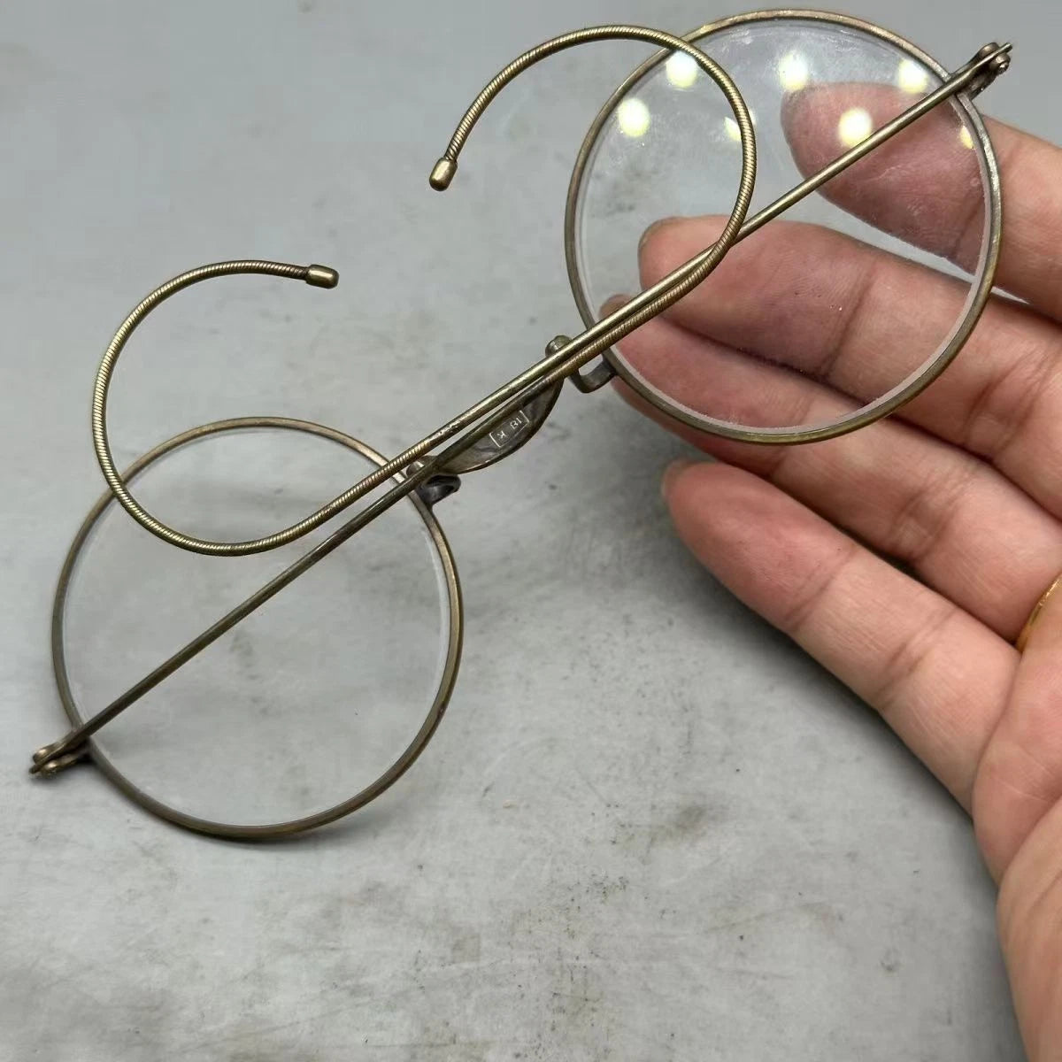 Vintage China Copper Hook Crystal Old Style Eyeglasses Collectible Sunglasses 07FC0E-D4 - KOEEK