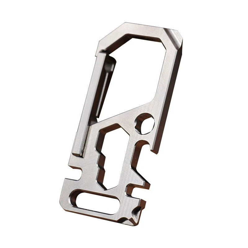 Outdoor Titanium Mechanic Key Chain Carabiner Bottle Opener Multi Tools 07FC0E-D4 - KOEEK