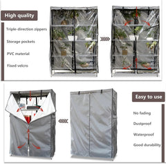 Waterproof Shelf Cover,  (Grey,48" Wx20 Dx72 H Shelves)