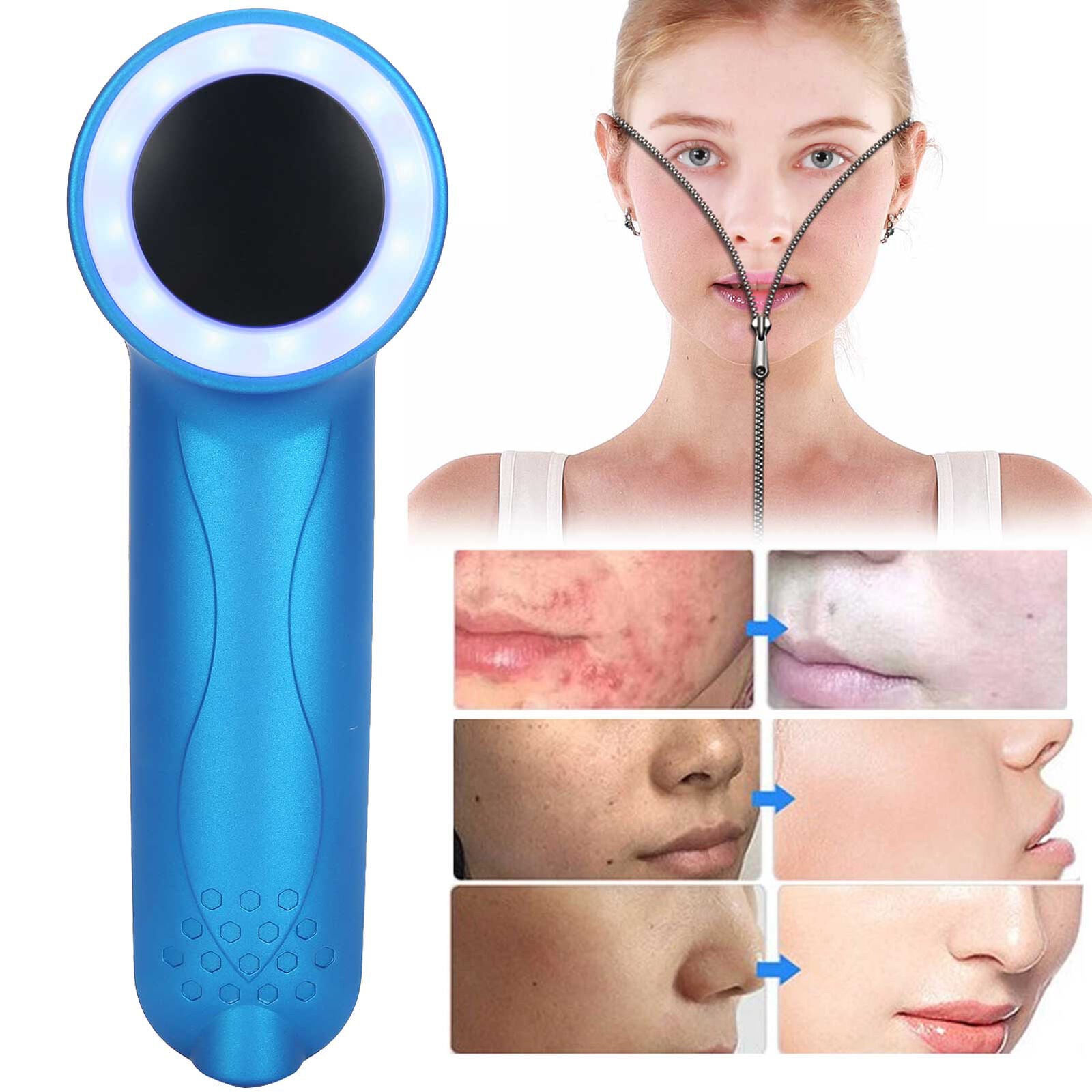 new 5‑55℃ Cold Hammer Blue Rejuvenation Whitening Moisturizing Care Machine Blue HGF koeek - KOEEK