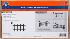new Lionel Ready-to-Play Straight Track Pack, 6-1/4”, 12 pieces, Black LIONEL - KOEEK