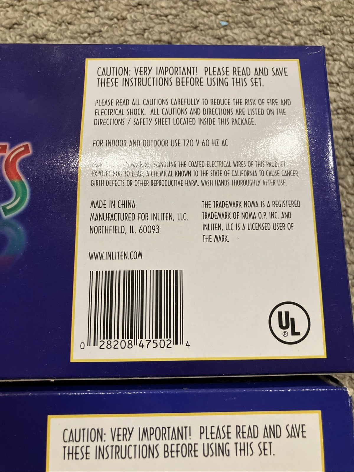 Noma Double Lights Red/Green 2 Colors 2 Filaments 100 Lights Lot of 3 NOMA - KOEEK