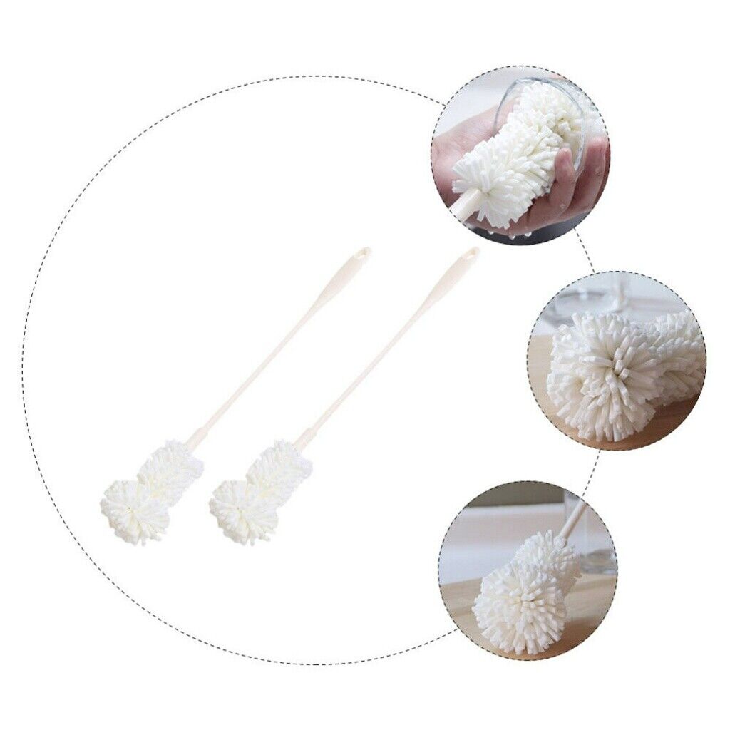 new 2pcs sponge bottle brush Nursing Bottle Brush Cup Sponge Cleaning Brush Bottle koeek - KOEEK