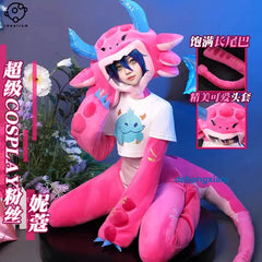 LOL League of Legends Neeko Cosplay Costume Outfit Headgear Tail Halloween Gifts 07FC0E-D4 - KOEEK