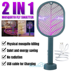 ny håndholdt USB genopladelig myggefluesmækker Bug Insect Zapper Killer ketcher