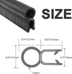 new Storystore Car Door Rubber Seal Strip, Fits 1/16" Edge, Trim 10 Feet, Black STORYSTORE - KOEEK