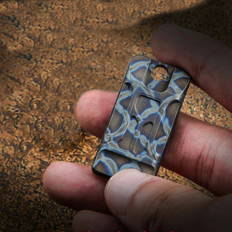 Titanium Twin Tubes SOS Whistle High Frequency Outdoor Survival EDC Keychain EDC - KOEEK