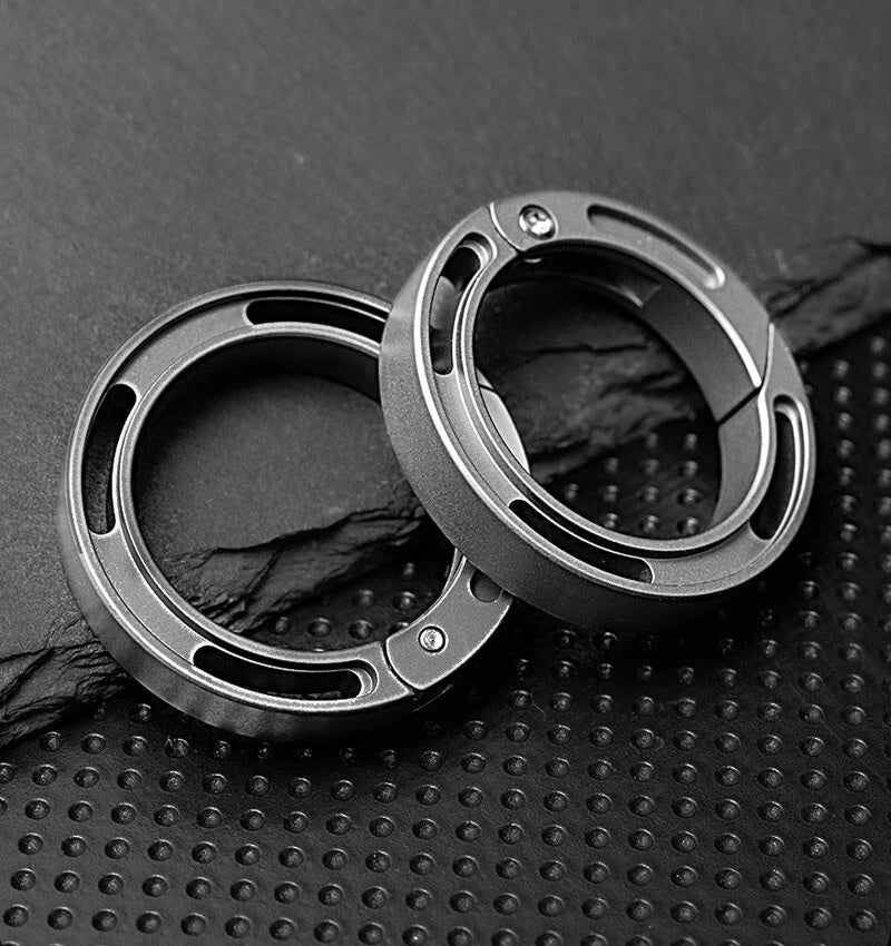 EDC Titanium Alloy Creative Keychain Carabiner Portable Hanging Buckle for Gift 07FC0E-D4 - KOEEK