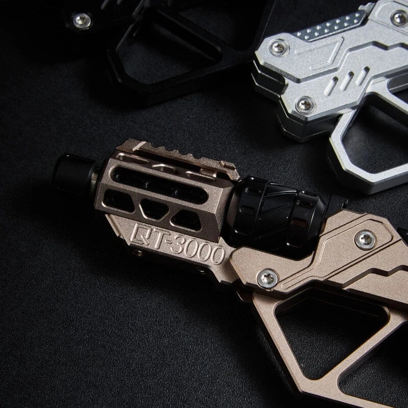 EDC Toy QT-3000 Revolver Push Slider Gun Spinner Button Fingertip Gyro 07FC0E-D4 - KOEEK