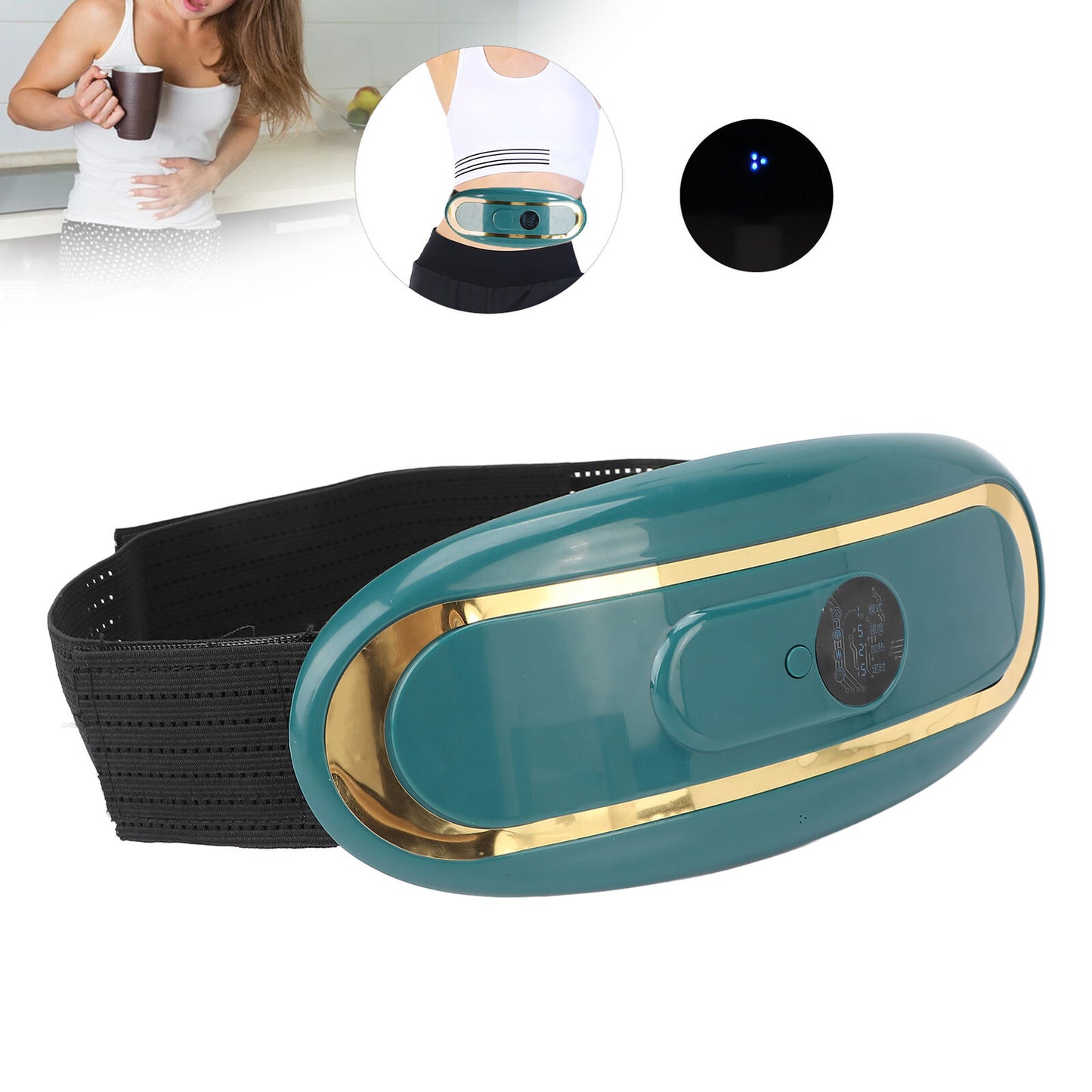 new Electric Waist Massage Belt Relieve Waist Lower Back Massaging Instrument HGF koeek - KOEEK