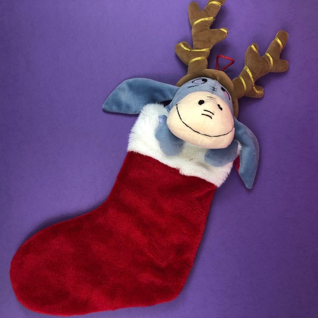 Disney Christmas Winnie The Pooh Eeyore Plush Holiday Decoration Stocking DISNEY - KOEEK