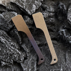 Solid Titanium Pry Bar Crowbar Outdoor Travel EDC Multi Tool Unpack Box Keychain 07FC0E-D4 - KOEEK