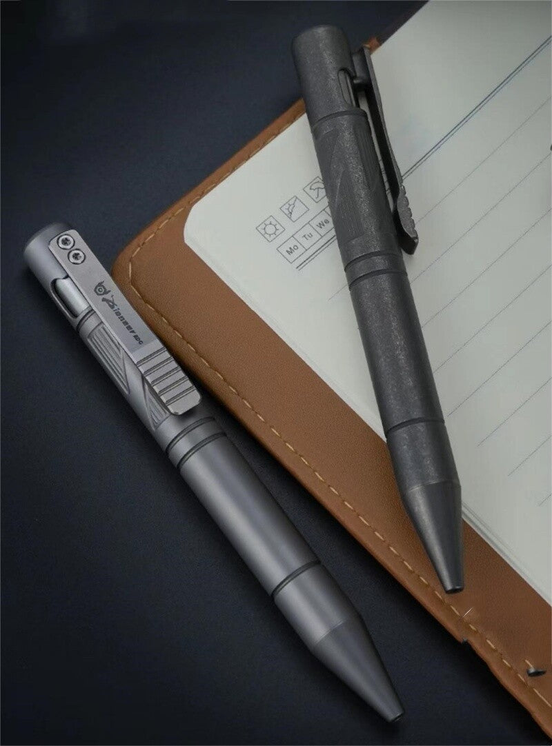 Titanium Ballpoint Pen Bolt Action Office Signature Writing Pocket Pen EDC Gifts 07FC0E-D4 - KOEEK