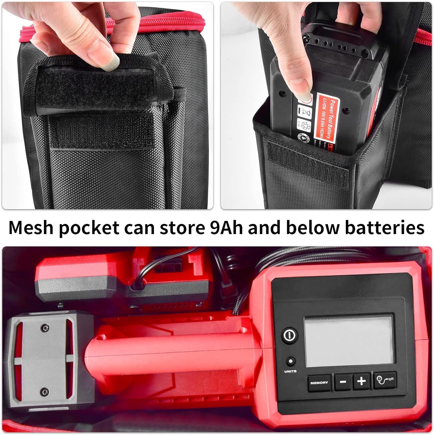 new Air Compressor Bag Compatible with Milwaukee M18 Inflator Black 07FC0E-D4 - KOEEK