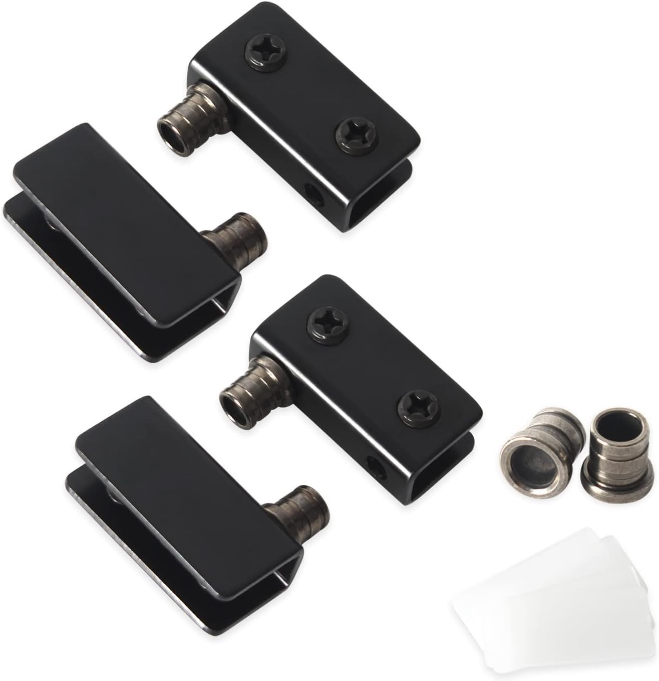 new TamBee Glass Door Pivot Hinge 4 PCS for 5-8mm Black Shower Hinges TAMBEE - KOEEK