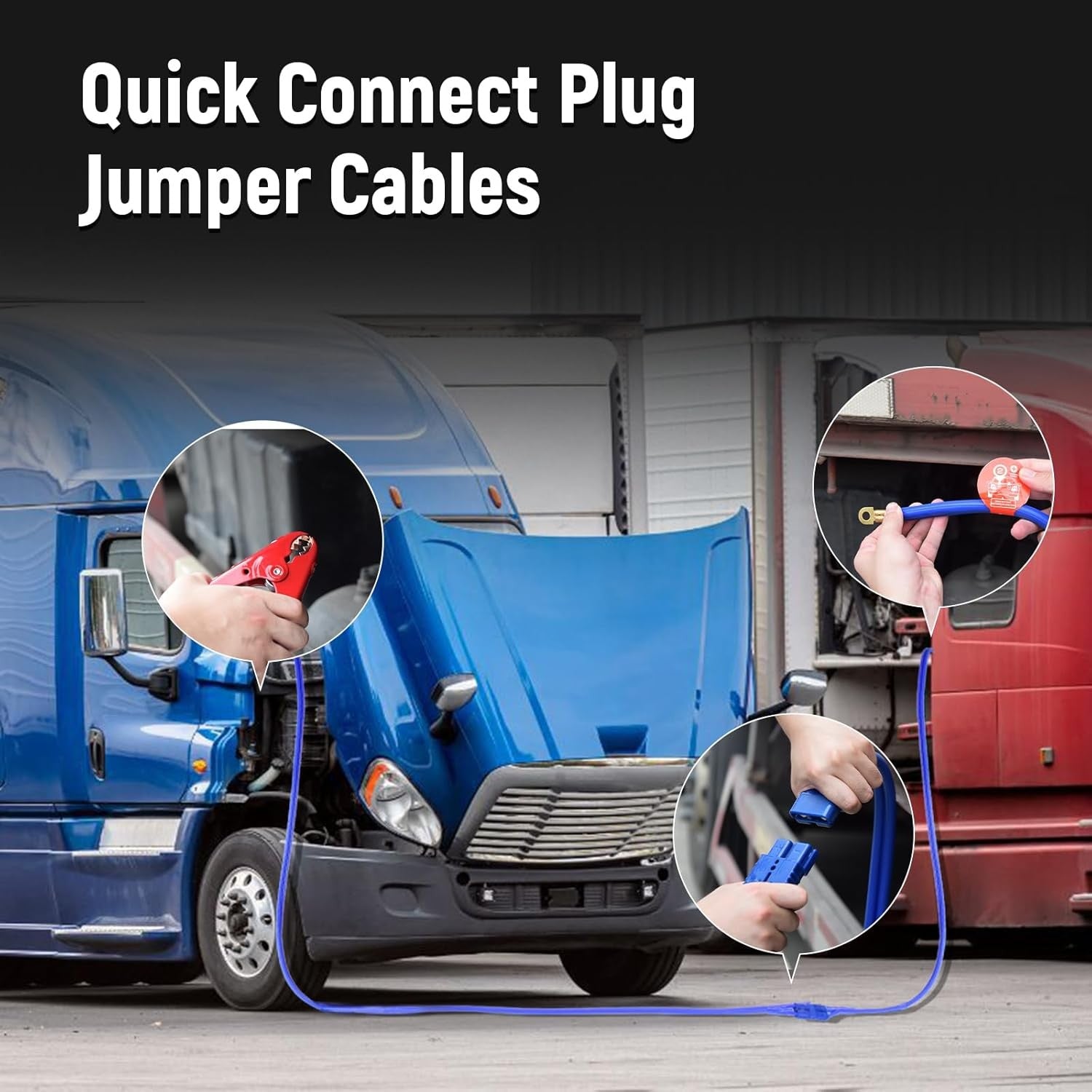 new TOPDC Jumper Cables,1 Gauge 30 Feet 800A 1 Guage-30 FT (Quick-Connect) TOPDC - KOEEK