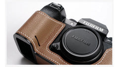 Half Case For Fujifilm XS10 X-S10  Handmade Leather Camera Cover Kontice KONTICE - KOEEK