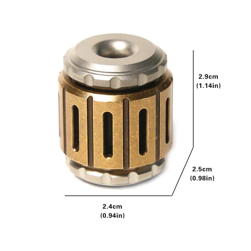 Titanium Copper Pendant EDC Bead Fidget Spinner Fingertip Gyro Adult Fidget Toy 07FC0E-D4 - KOEEK