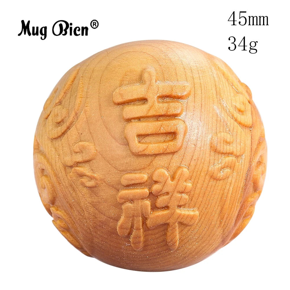 1PC Walnut Wooden Handball Finger Massage Fitness Ball Health Meditation 07FC0E-D4 - KOEEK