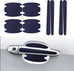 new 8PCS Car Door Handle Scratch Protectors, Carbon Fiber Blue 07FC0E-D4 - KOEEK