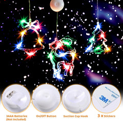 new Brightown 3 PCS Lighted Christmas Window Bell-Tree-Deer Multicolor BRIGHTOWN - KOEEK