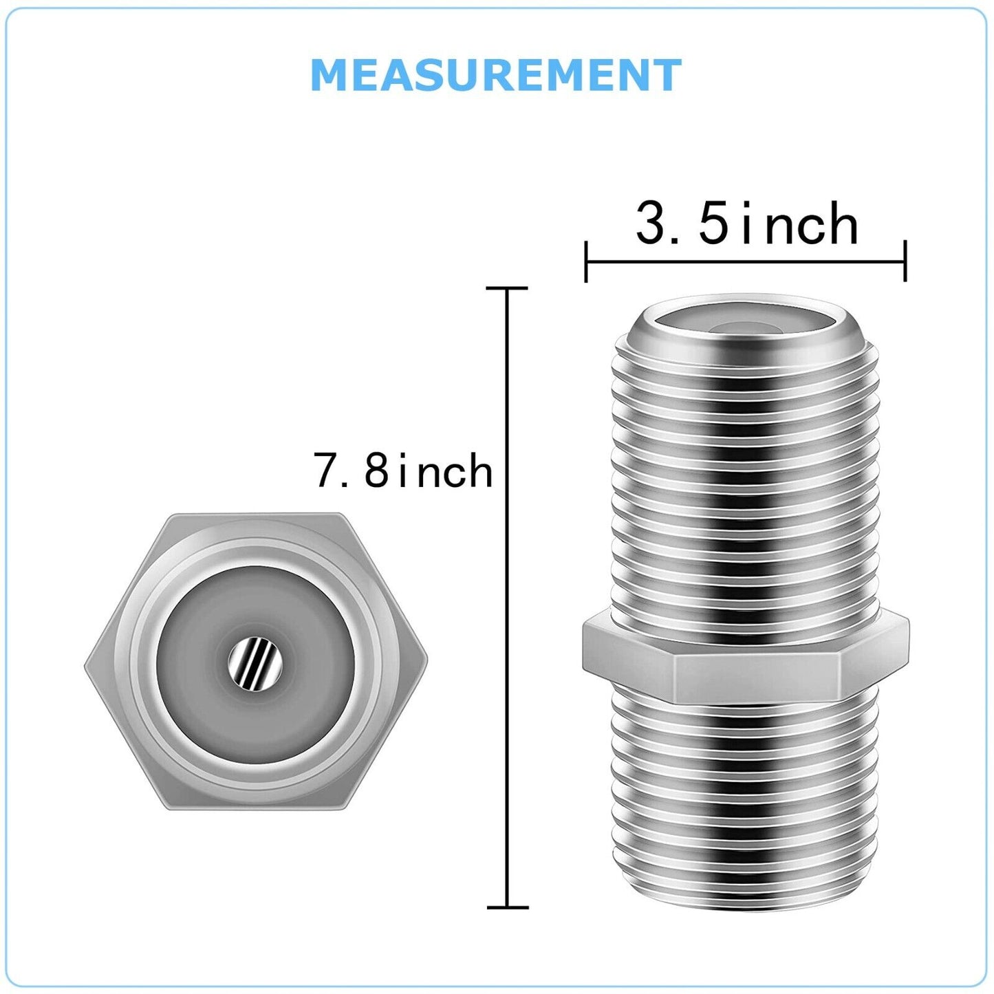 10-Pack F Type Coax Coaxial Cable Coupler Female Jack Adapter Connector M380