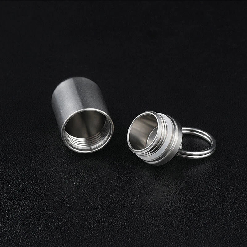 Mini Titanium Waterproof Box Sealed Storage Tank Outdoor Pill Container EDC 07FC0E-D4 - KOEEK