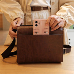 Camera Bag For Fujifilm XT4 XT30 Sony XS10 Camera Leather Retro Shoulder Bag 07FC0E-D4 - KOEEK
