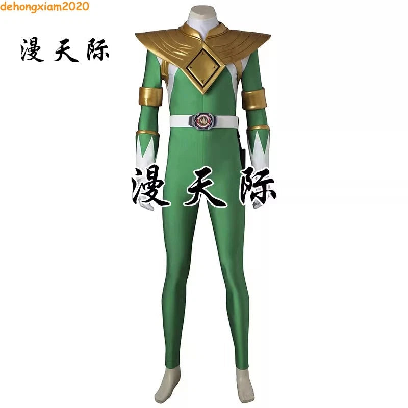 Green Ranger Burai Cosplay Costume Dino Gold Rangers Tommy Oliver Outfit Armor 07FC0E-D4 - KOEEK