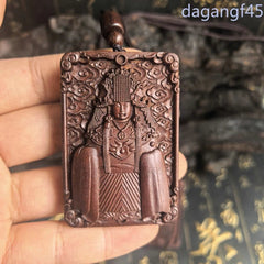 Natural Jujube Wood Taoist Auspicious Heavenly Mother Mazu Fengshui Pendants 07FC0E-D4 - KOEEK