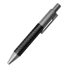 Mini Pocket Titanium + Carbon Fibre Ballpoint Pen Signature Pen w/ 2pcs Refills 07FC0E-D4 - KOEEK