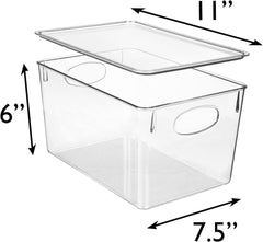 new ClearSpace Plastic Storage Bins With lids – Perfect Pantry 4 Pack, Clear CLEARSPACE - KOEEK