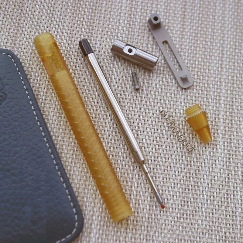 Titanium PEI Ballpoint Pen Bolt Action Signature Writing EDC Pocket Pen Gifts 07FC0E-D4 - KOEEK