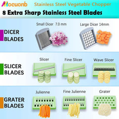 Multi-Function Vegetable Chopper (8 Blades) - Mandoline Slicer 07FC0E-D4 - KOEEK