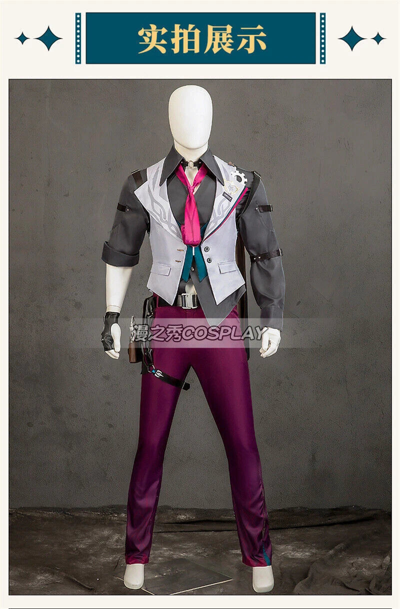 Honkai Star Rail Gallagher Halloween Costume Outfit Cosplay Party Game Dress Set 07FC0E-D4 - KOEEK