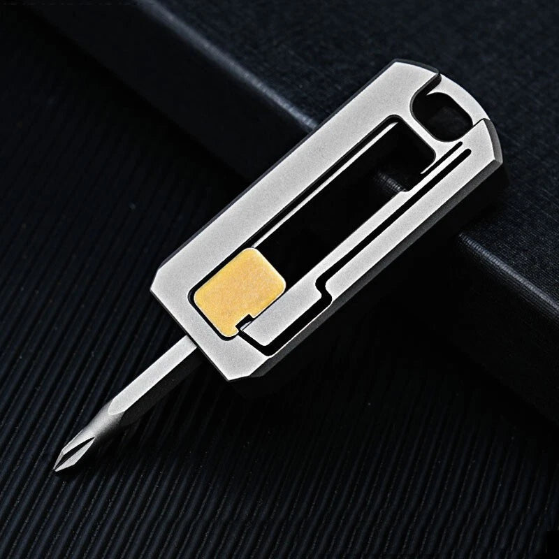 EDC Titanium Alloy Screwdriver Holder Storage Box Dismantling Portable Tools 07FC0E-D4 - KOEEK