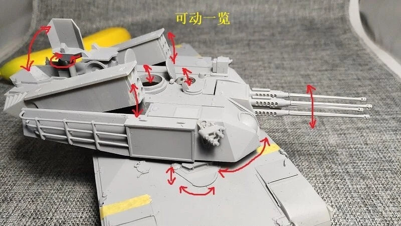 3D Printed 1/35 US AGDS-II Mississippi Anti-aircraft Cannon Model Kit 07FC0E-D4 - KOEEK