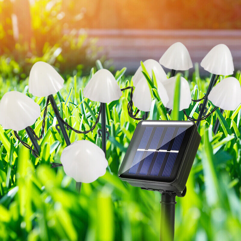 ny Solar Luces De luz 10 LED Para Exterior Patio Jardin Impermeable