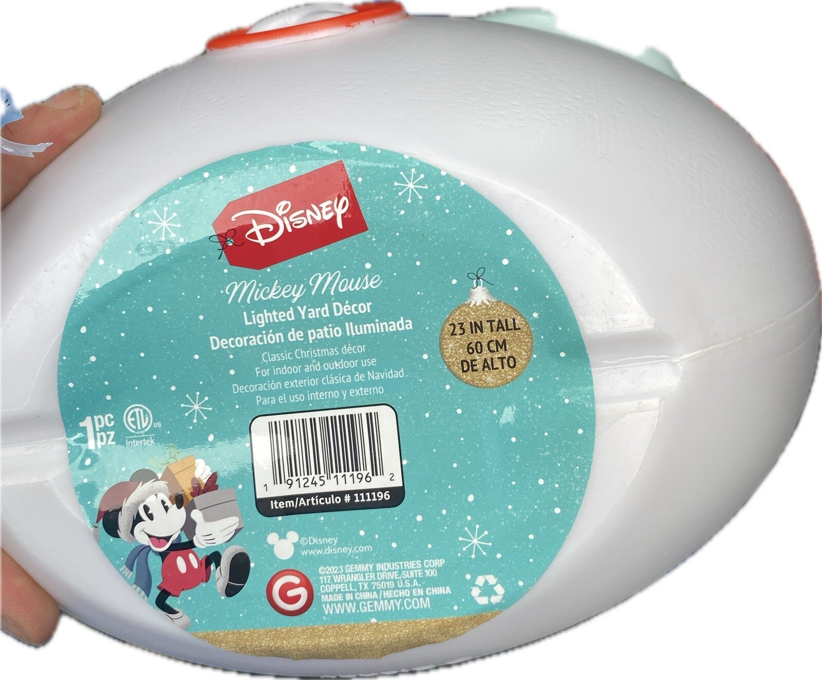 Disney 23” Mickey Mouse Holiday Christmas Lighted Snowman Lawn Blow Mold DISNEY - KOEEK