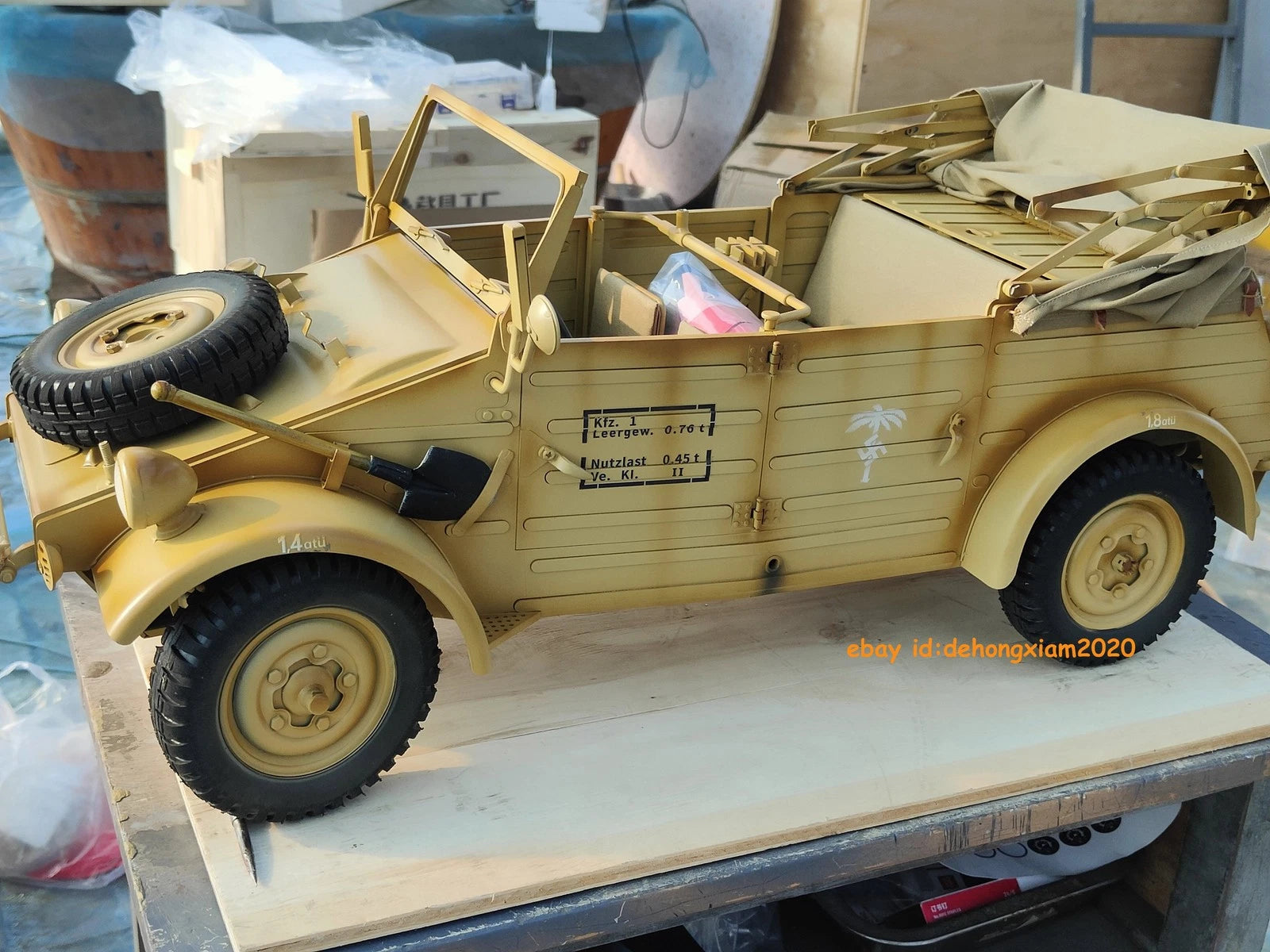 In Stock 1/6 GO-TRUCK WWII German 82 Regular Jeep Full Metal Model Grey Color GO-TRUCK - KOEEK
