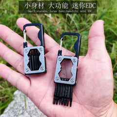Bicycle Repair Tool Bicycle Keychain Multi-Function Folding 14 in 1 EDC Tools 07FC0E-D4 - KOEEK