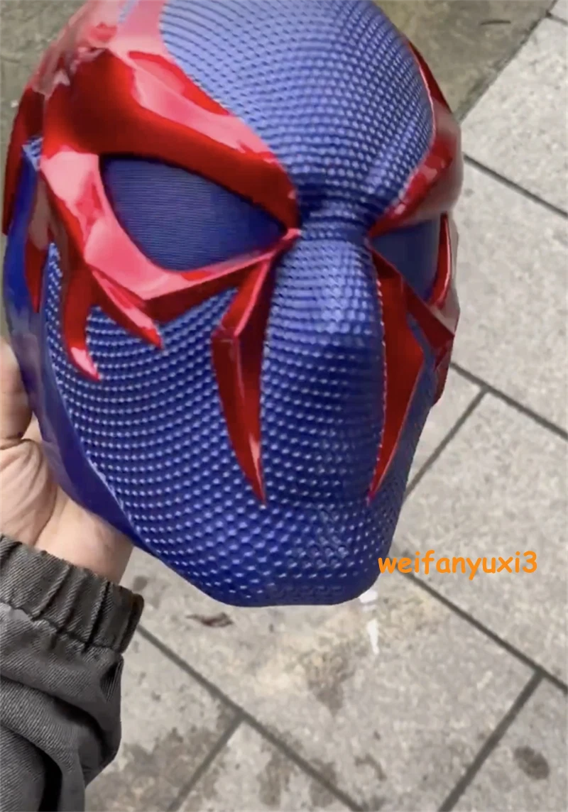 Marvels Spider-man 2099 Helmet 1:1 Wearable FRP Mask Halloween Cosplay Prop Gift 07FC0E-D4 - KOEEK