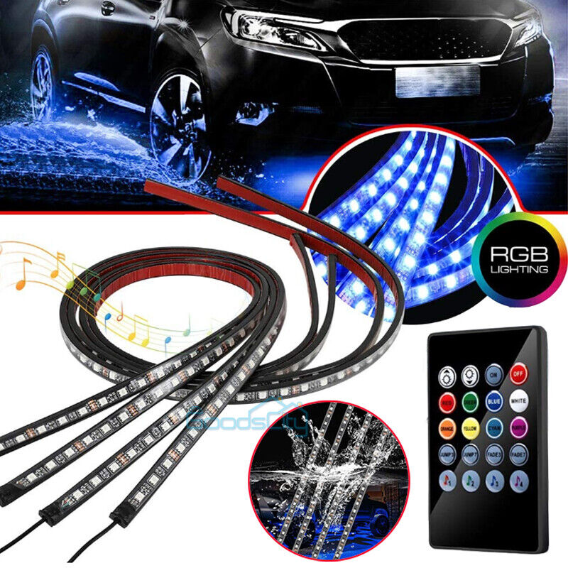 ny Luces Led De Colores Para Autos Iluminación Multicolor Debajo De La Carrocería